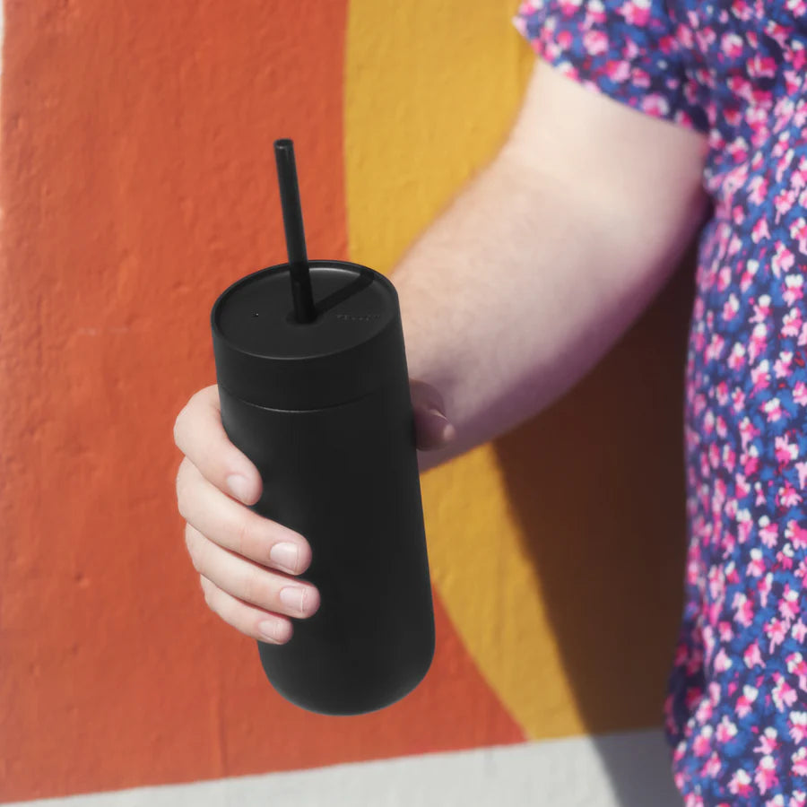 Stylish tumbler keeps cold brew, cocktails, or kombucha perfectly chilled. Ideal for enjoying drinks in style anywhere.
