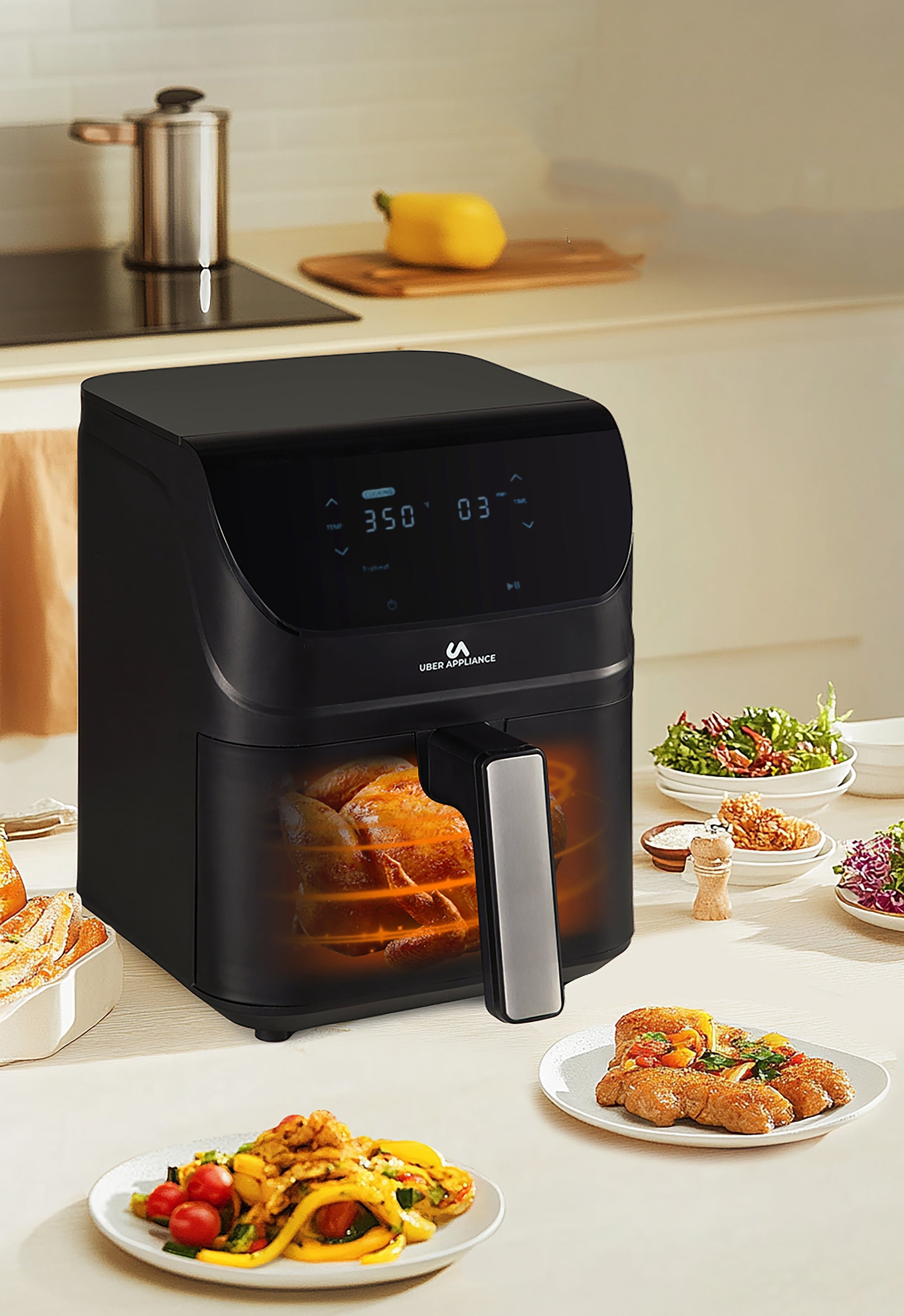 Air Fryer XL Deluxe - 5Qt PFOA/PTFE Free Ceramic Non Stick
