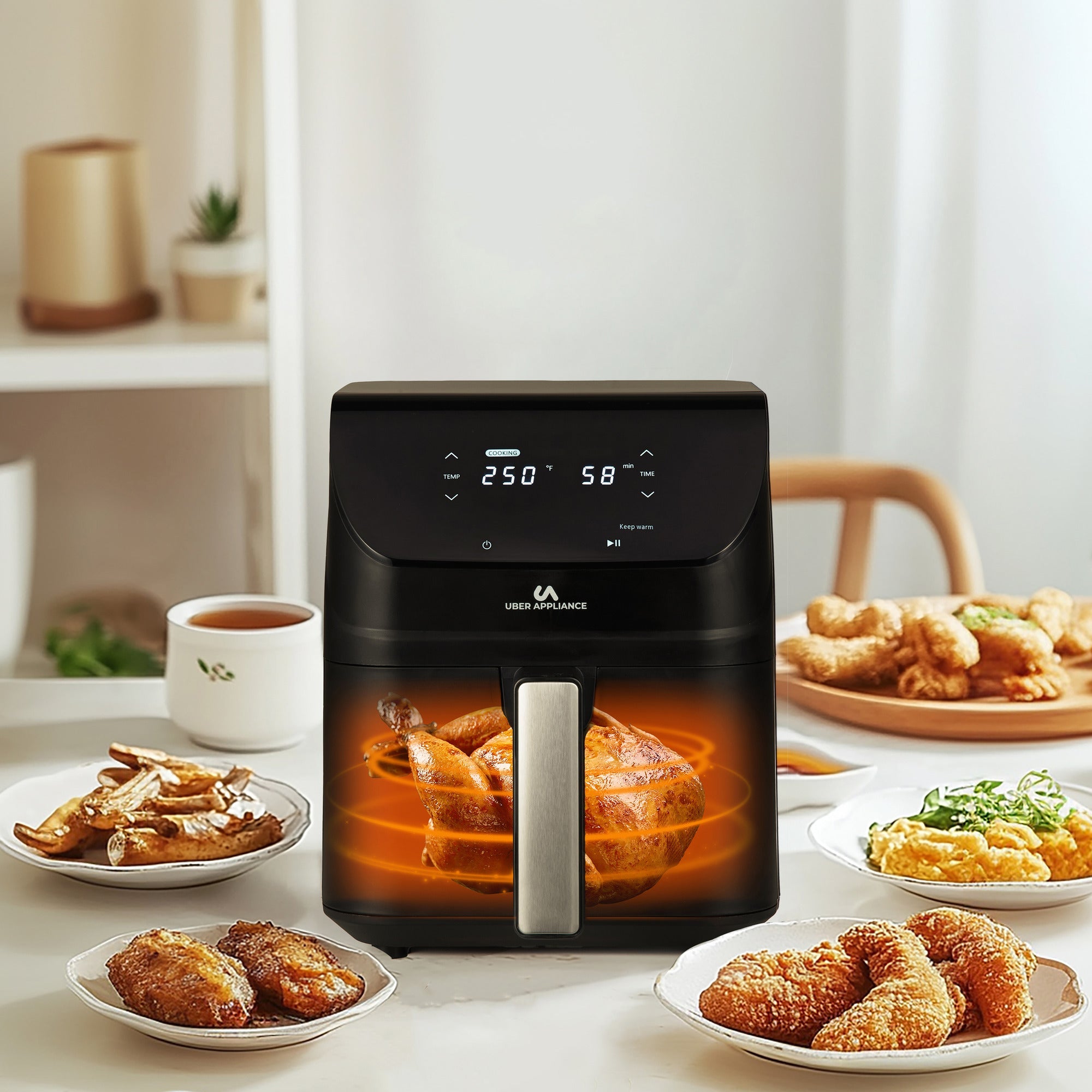 Air Fryer XL Deluxe - 5Qt PFOA/PTFE Free Ceramic Non Stick