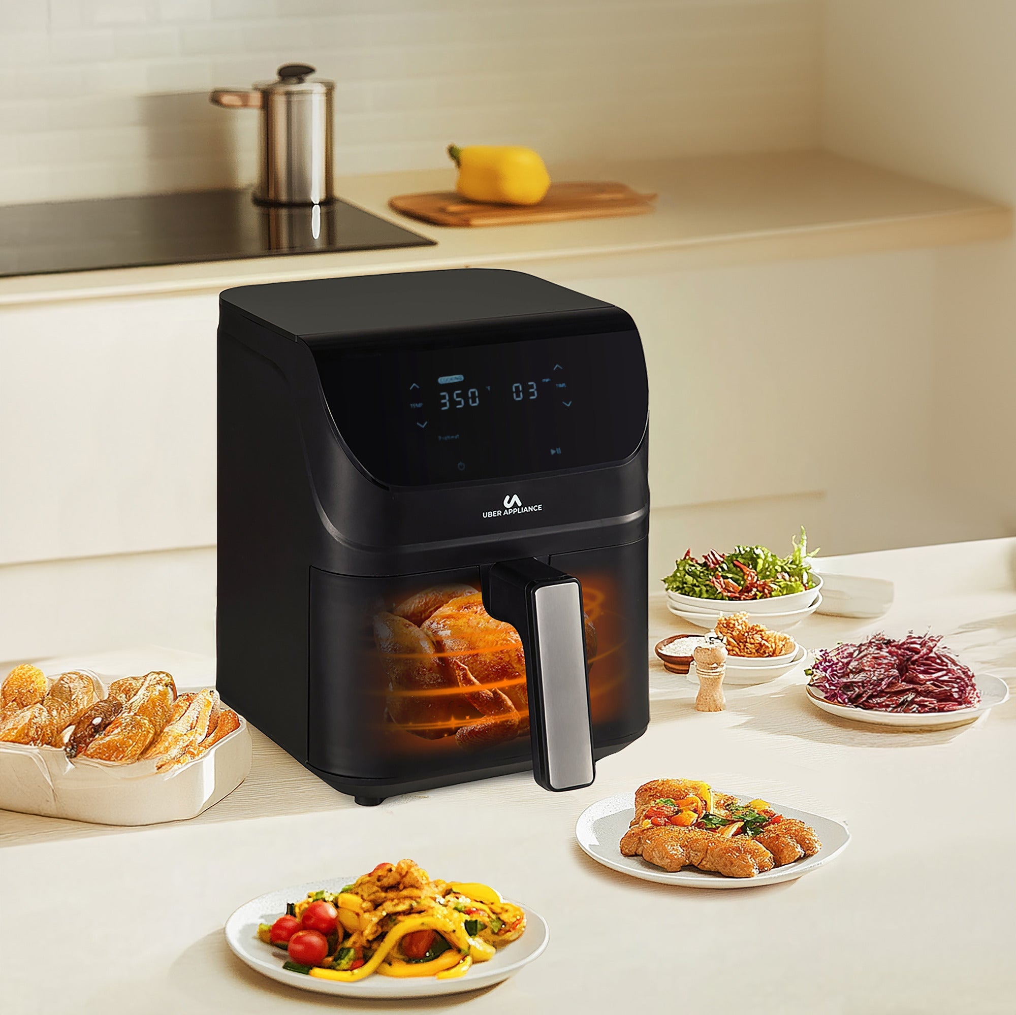 Air Fryer XL Deluxe - 5Qt PFOA/PTFE Free Ceramic Non Stick