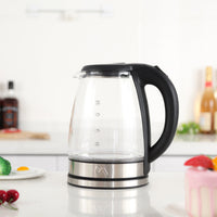 Electric Tea Kettle - 1.8L Glass & Stainless Steel Electric Tea Kettle