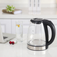 Electric Tea Kettle - 1.8L Glass & Stainless Steel Electric Tea Kettle