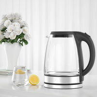 Electric Tea Kettle - 1.8L Glass & Stainless Steel Electric Tea Kettle