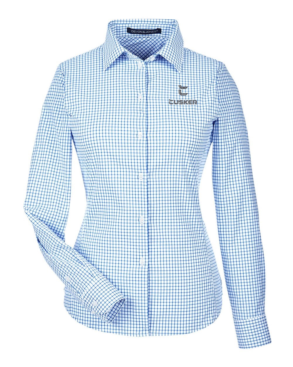 Devon & Jones Performance Ladies' Micro Windowpane Woven Shirt
