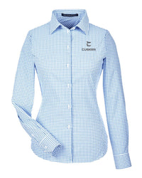 Devon & Jones Performance Ladies' Micro Windowpane Woven Shirt
