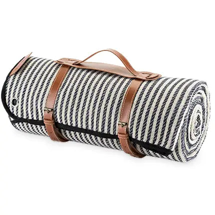 Picnic Blanket with Leather Straps