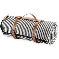 Picnic Blanket with Leather Straps