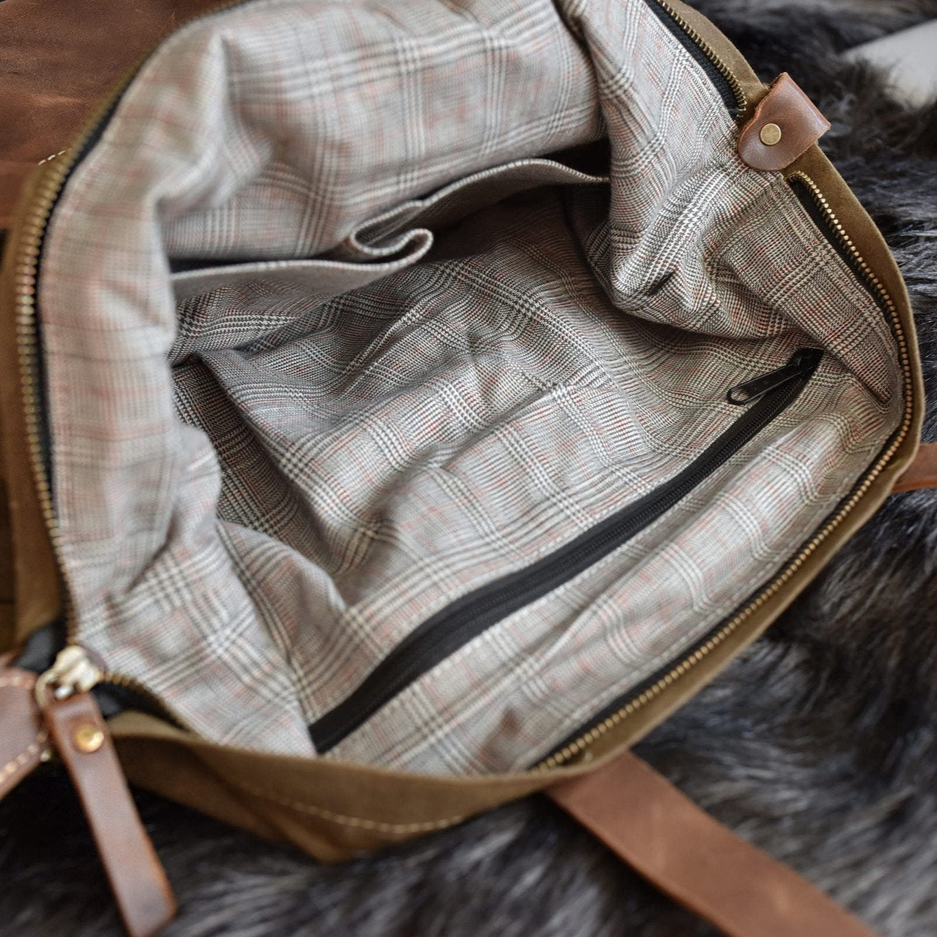 Olive Boyfriend Tote Canvas Bag