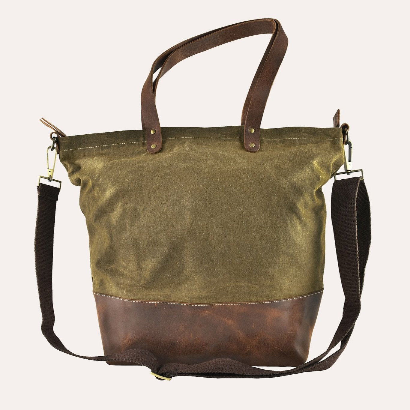 Olive Boyfriend Tote Canvas Bag