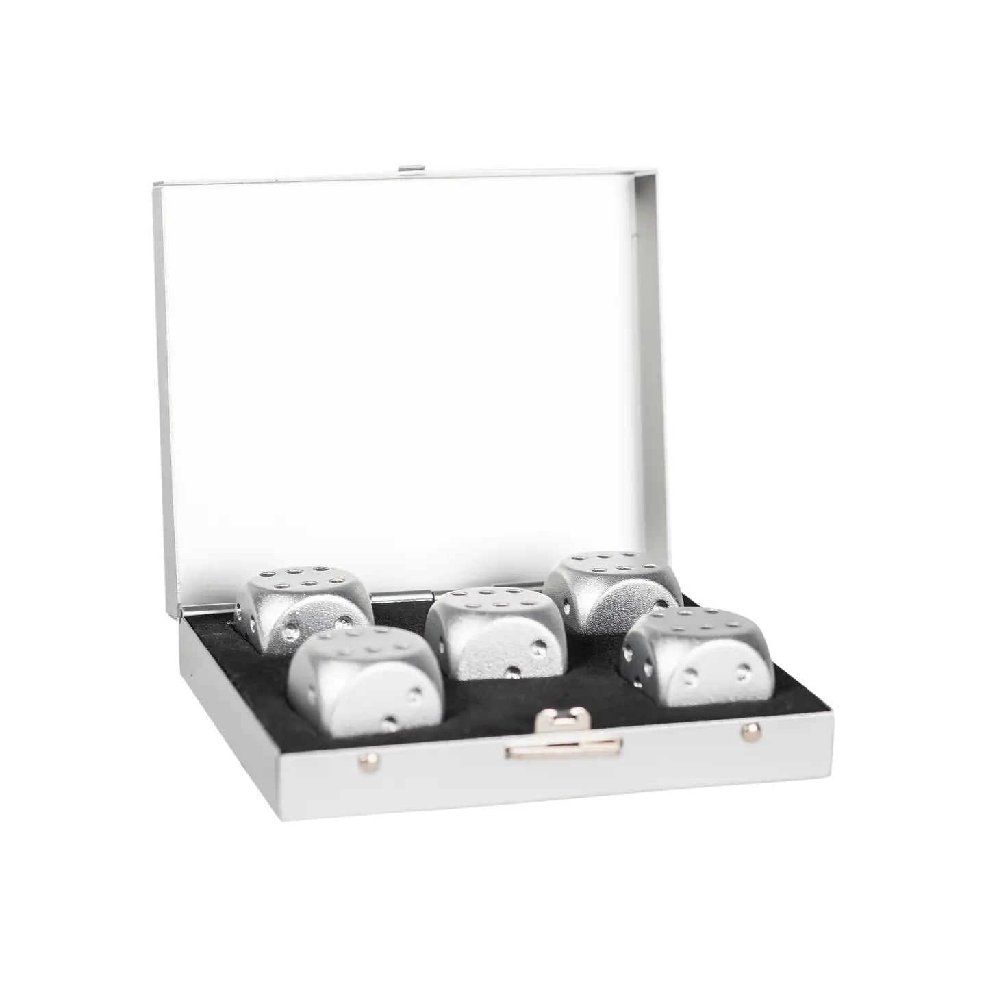 Brushed Stainless Steel Dice Set