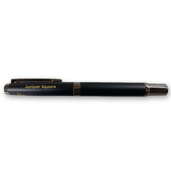 Black Ballpoint Pen with Gold Logo
