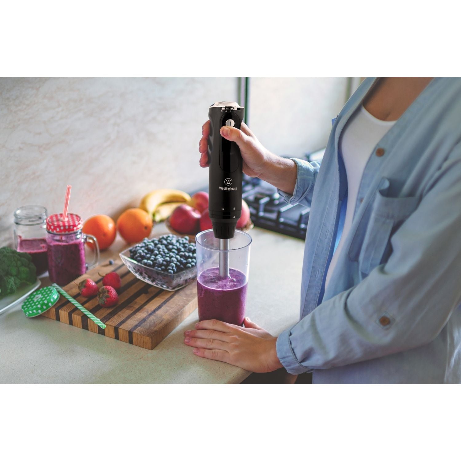 Westinghouse Multi-Speed Hand Blender - Everyday Series - Stainless Steel