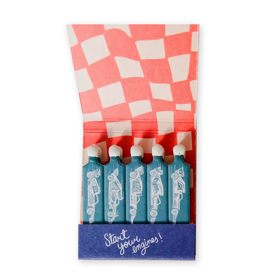 Race Car Printed Matchbook