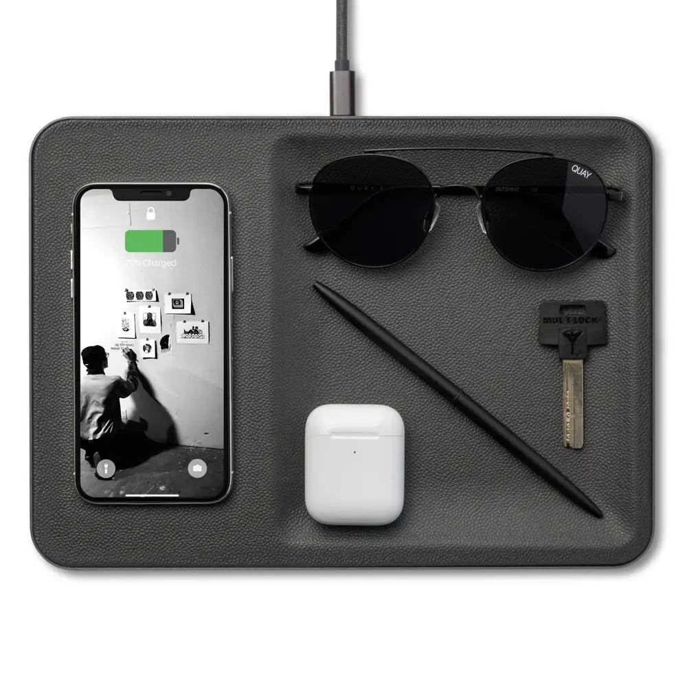 Leather Linen Tray + Charger