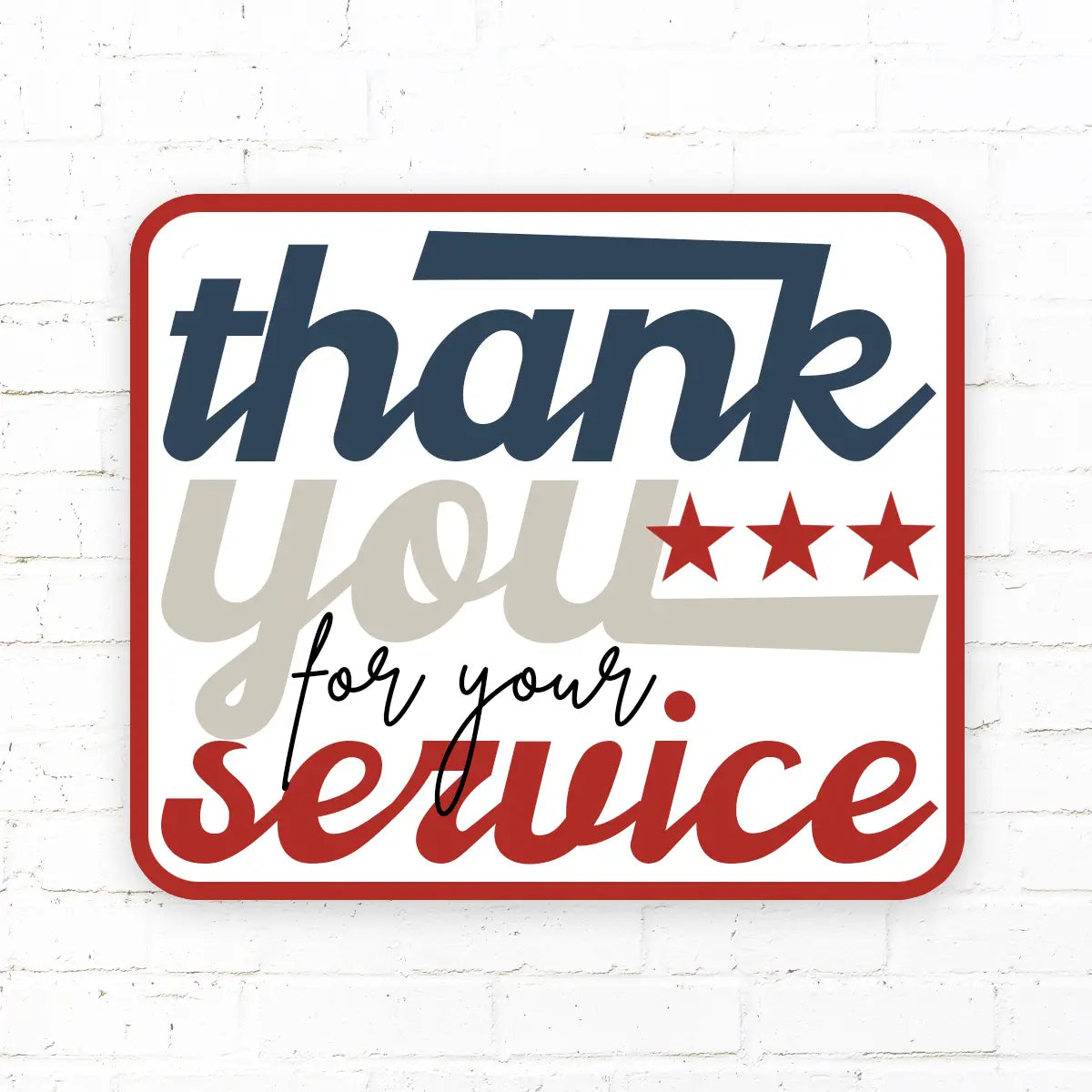 Thank You For Your Service Sticker