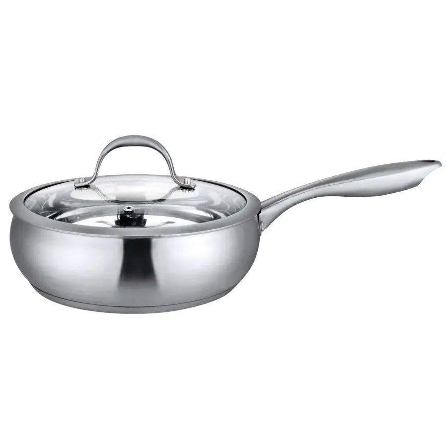 9.5-Inch Stainless Steel Pan with Lid