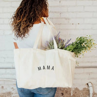 Mama Canvas Tote Bag | Stylish Eco-Friendly Diaper Bag