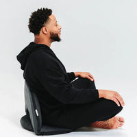 Adjustable meditation chair with 90º adjustable design, folds flat for easy storage, weatherproof base for indoor and outdoor use, supports proper posture for deeper focus and relaxation.