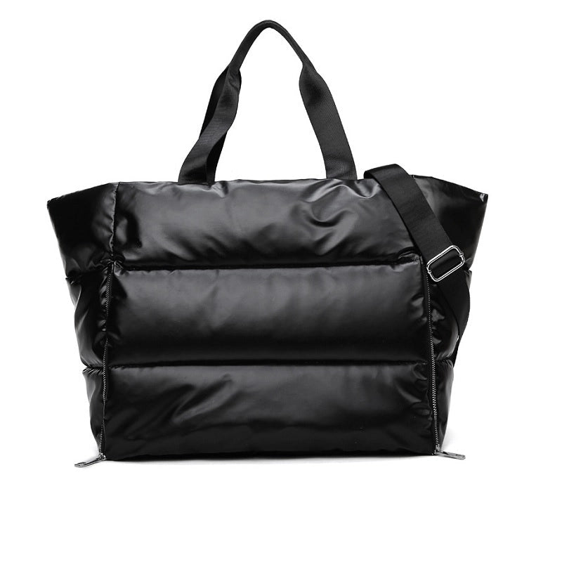 Puffy Quilted Waterproof Duffel Tote Bag