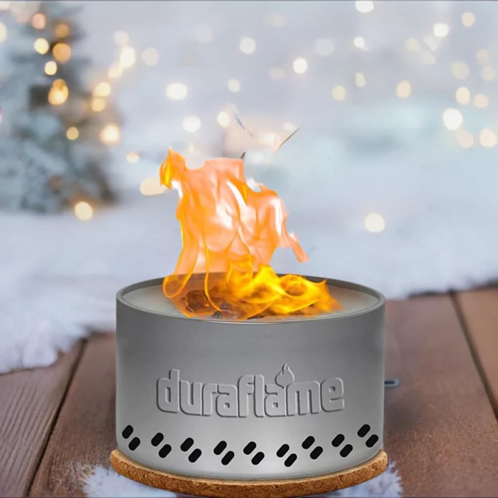 Duraflame tabletop bonfire delivers a cozy fire glow without the hassle—perfect for s’mores nights, indoor comfort, and backyard gatherings.