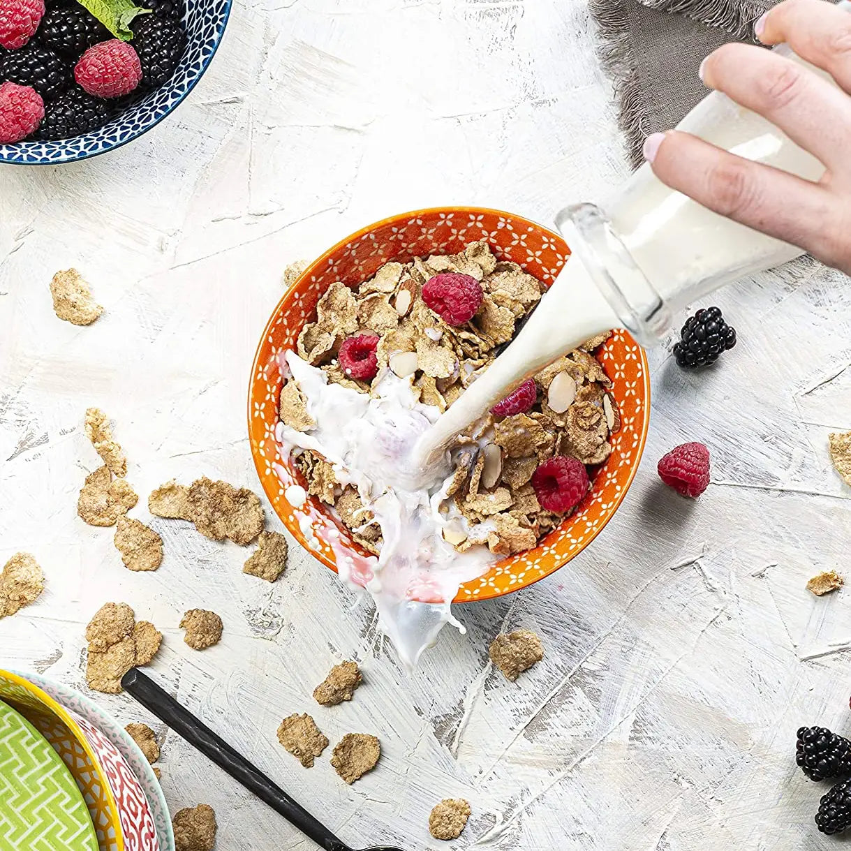 Set of 6 Geometric Cereal Bowls