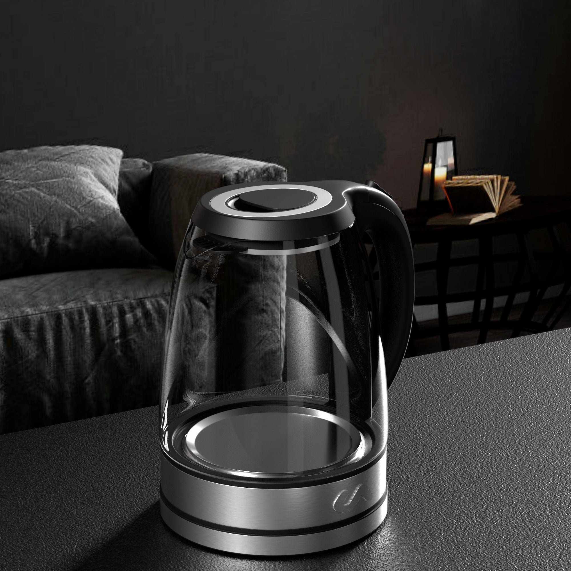 Electric Tea Kettle - 1.8L Glass & Stainless Steel Electric Tea Kettle