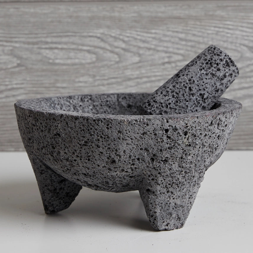 Molcajete with Tortilla Basket