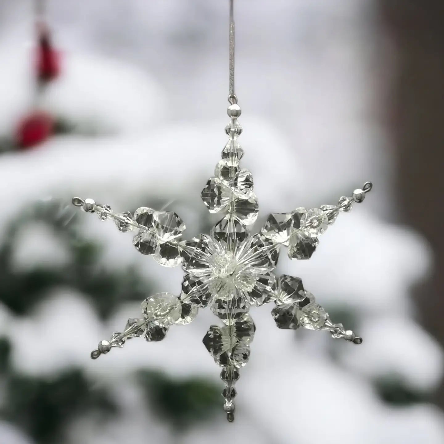 Crystal Beaded Snowflake Ornament