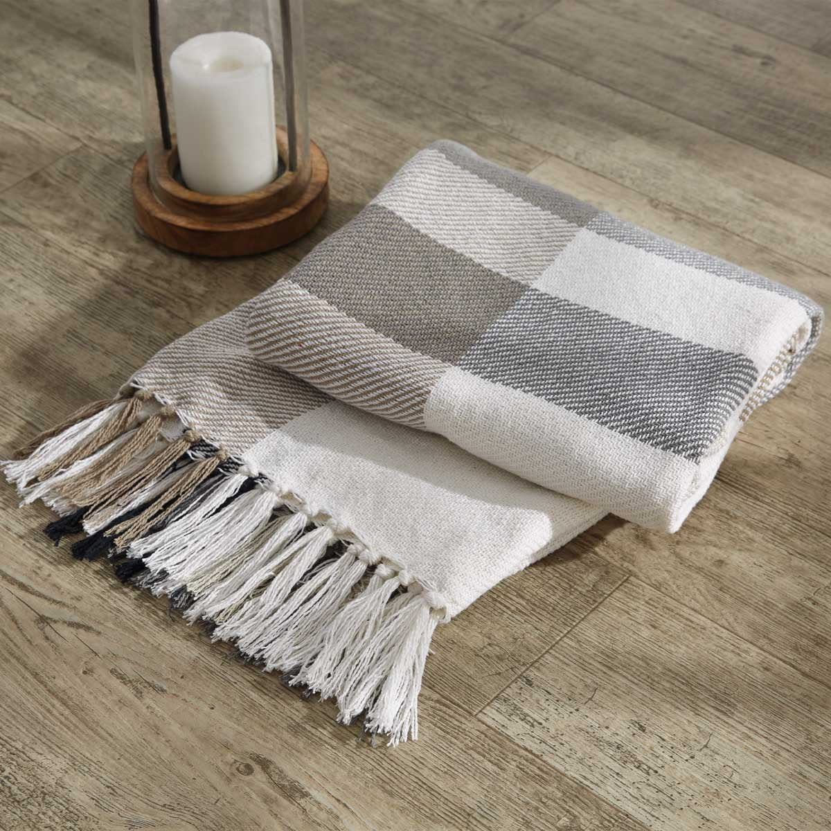 Neutral Plaid Throw