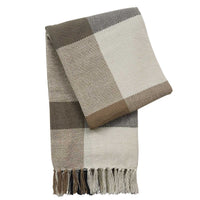 Neutral Plaid Throw