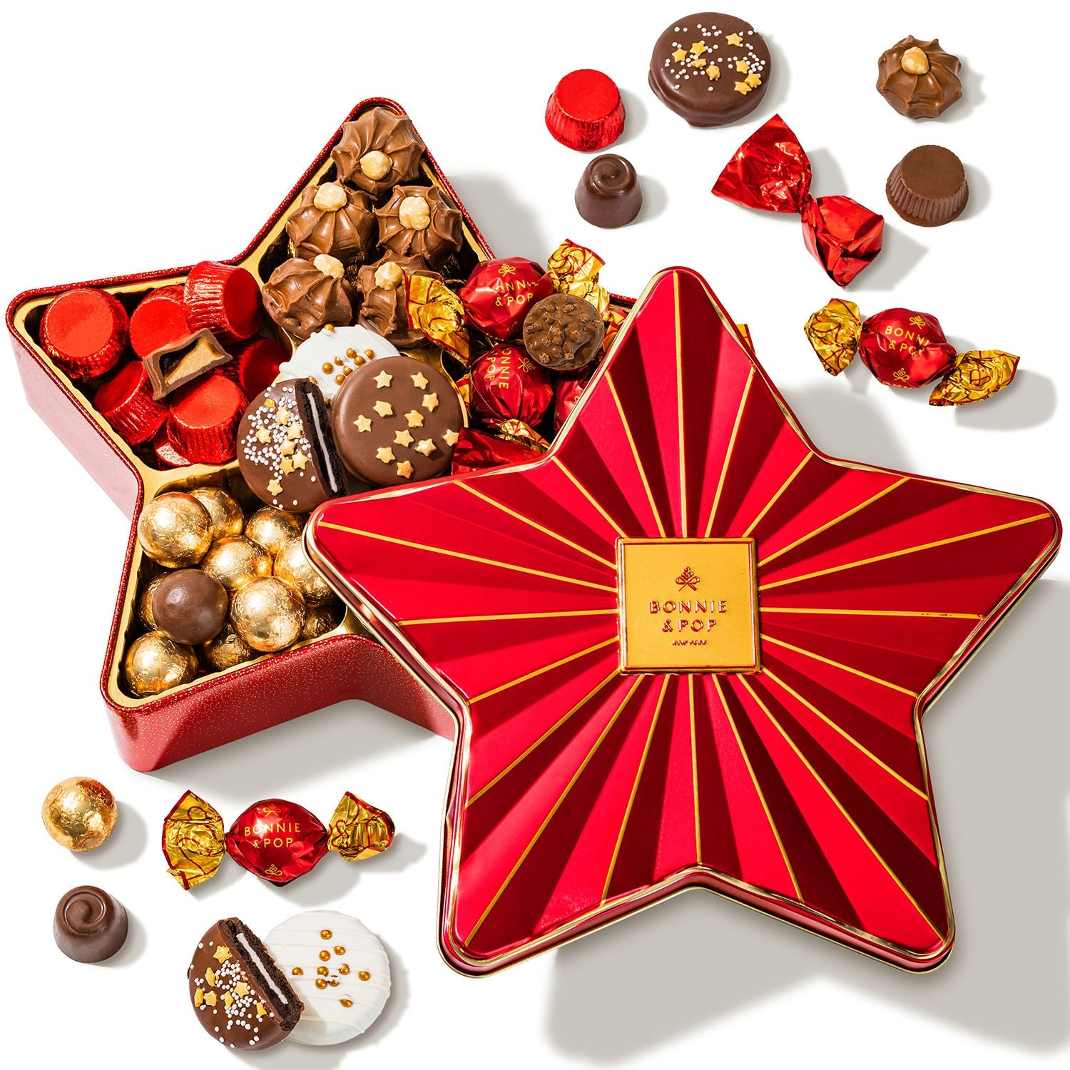 Christmas Chocolate Bon Bons Star Tin – Gourmet Holiday Gift