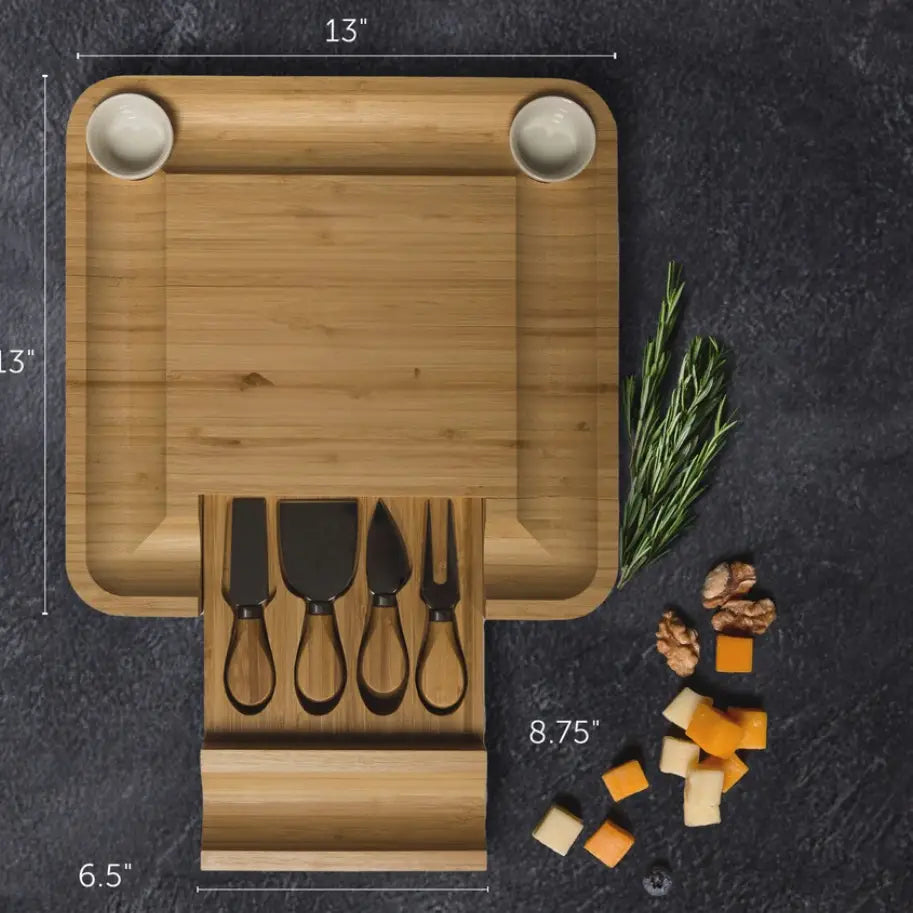 Charcuterie Board with Slide Out Tools