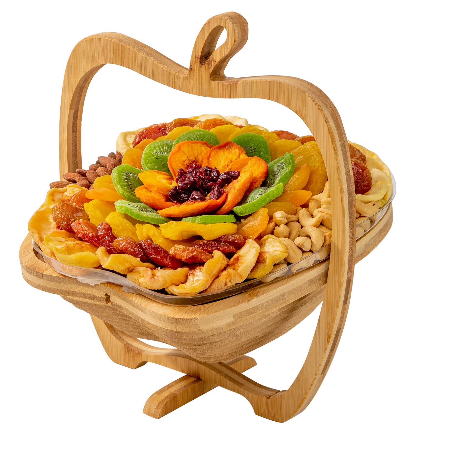 Fruit Gift – Deluxe Dried Fruit & Nut Gift in Reusable Apple-Shaped Tray