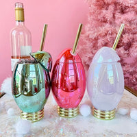 Pack of (3) Metallic Holiday Light Cups