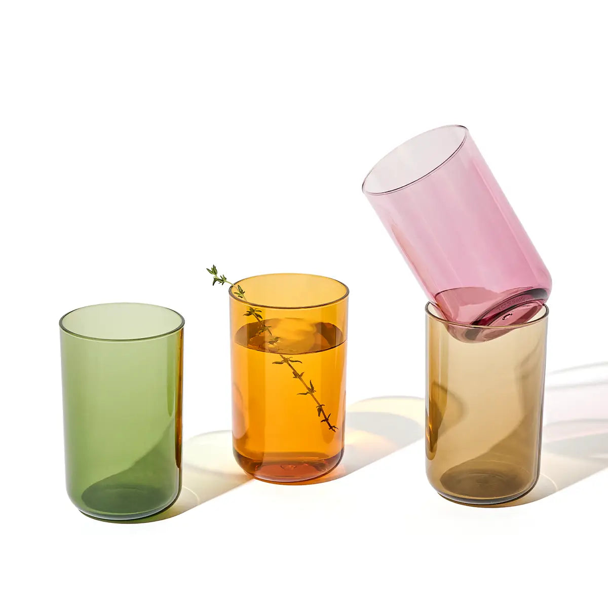 4 Pack - 10 Oz Glass Tumblers