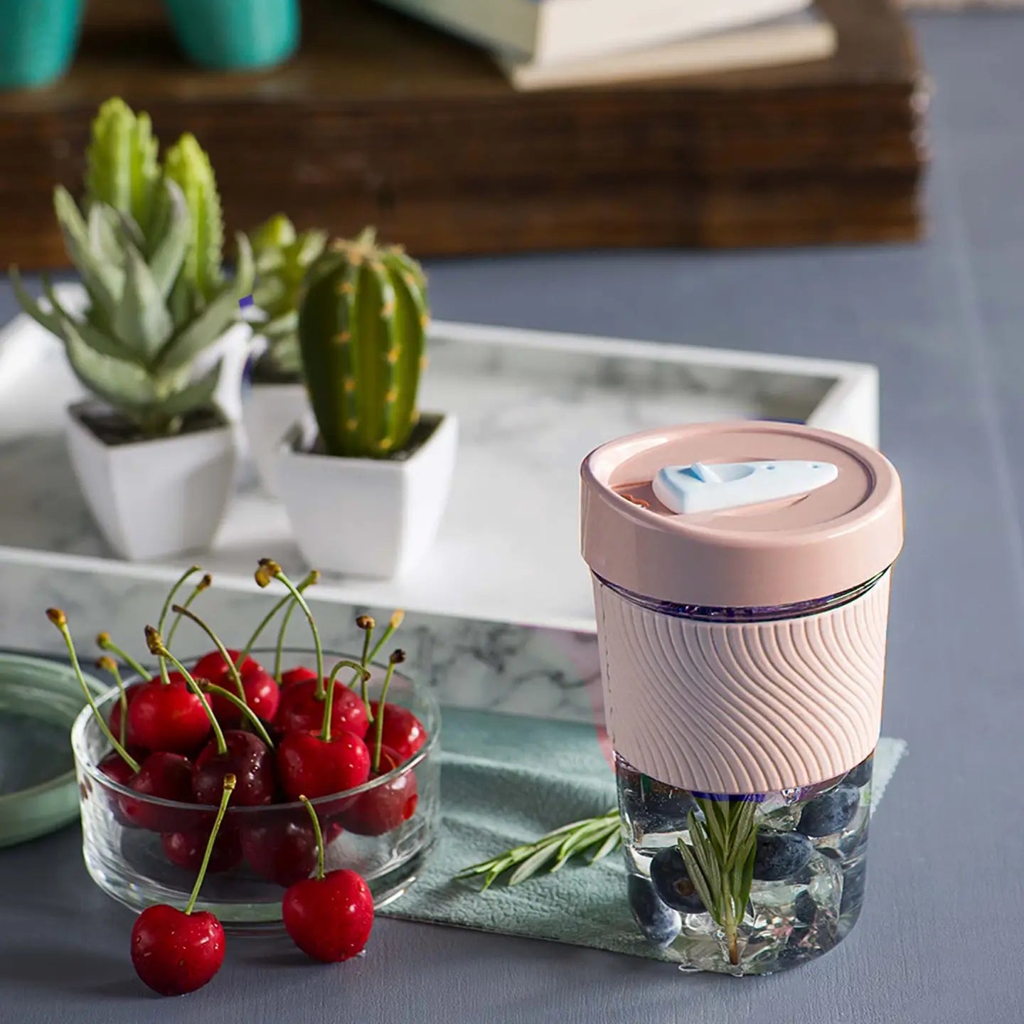 Fruit Infusion Water Bottle with Silicone Sleeve