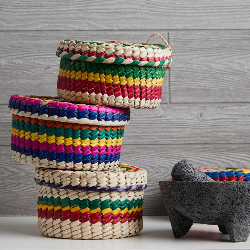 Molcajete with Tortilla Basket