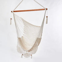 Bohemian hammock chair perfect for relaxing and unwinding.