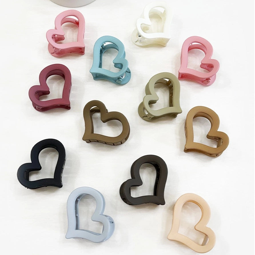 2-Pack Heart Claw Clip