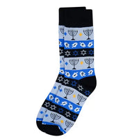 Blue Hanukkah Socks