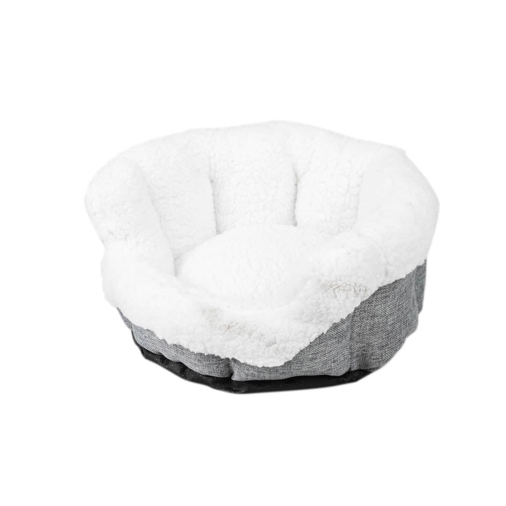 Archstone Pets Glove Bed - Gray, Sherpa Lining, S M L Sizes - Large