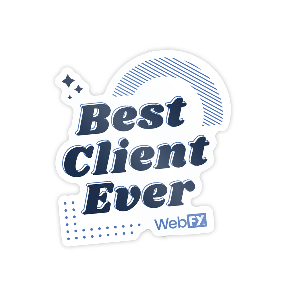 WebFX Best Client Ever Sticker