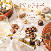 Festive Gift Tin Filled with Truffles, Pretzels & Gourmet Chocolates