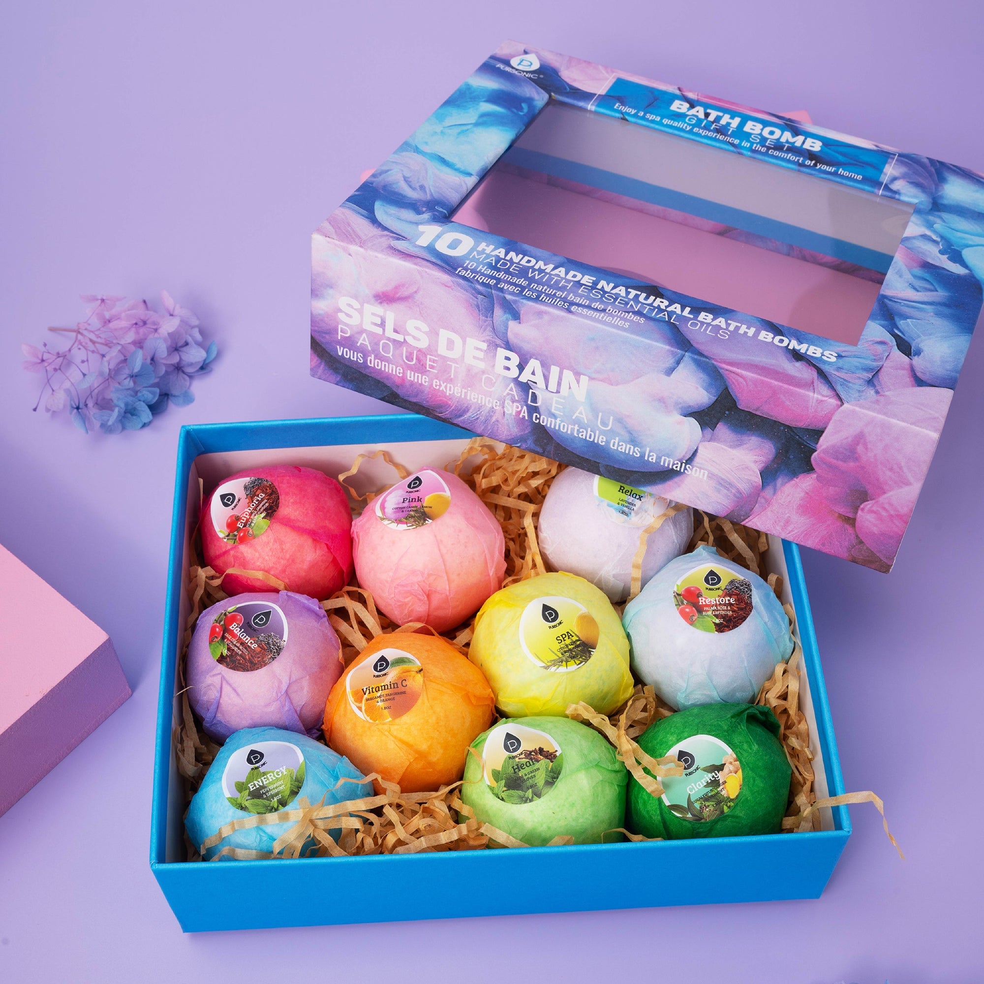 10 Pcs of Handmade, Organic Bath Bombs