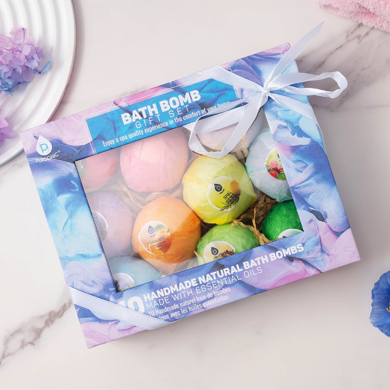 10 Pcs of Handmade, Organic Bath Bombs