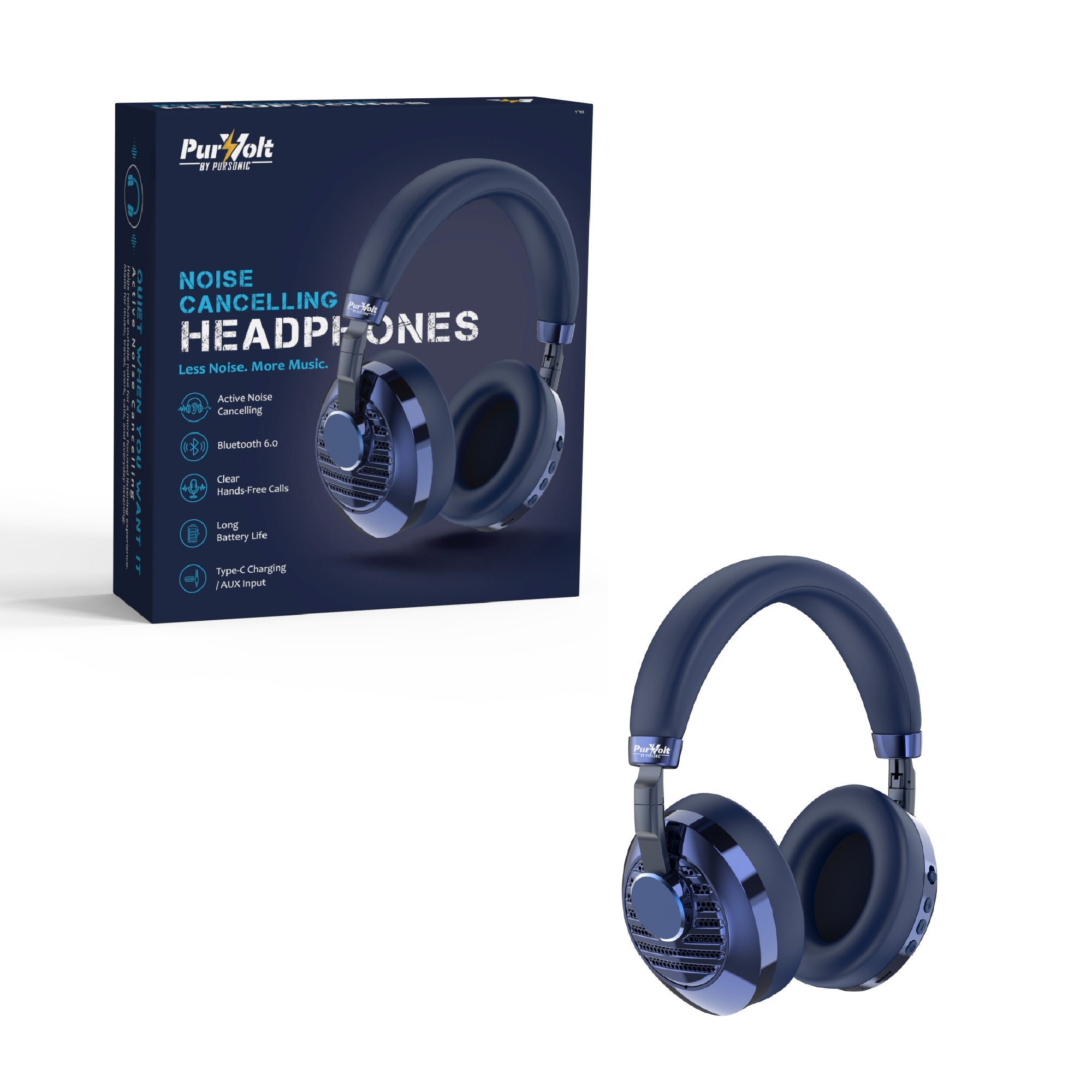 Noise Cancelling Headphones – Bluetooth 6.0 with Up to 37-Hour Battery Life