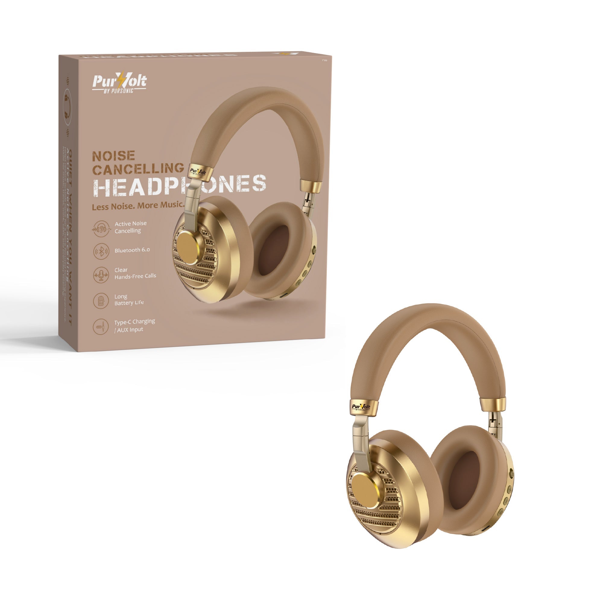 Noise Cancelling Headphones – Bluetooth 6.0 with Up to 37-Hour Battery Life