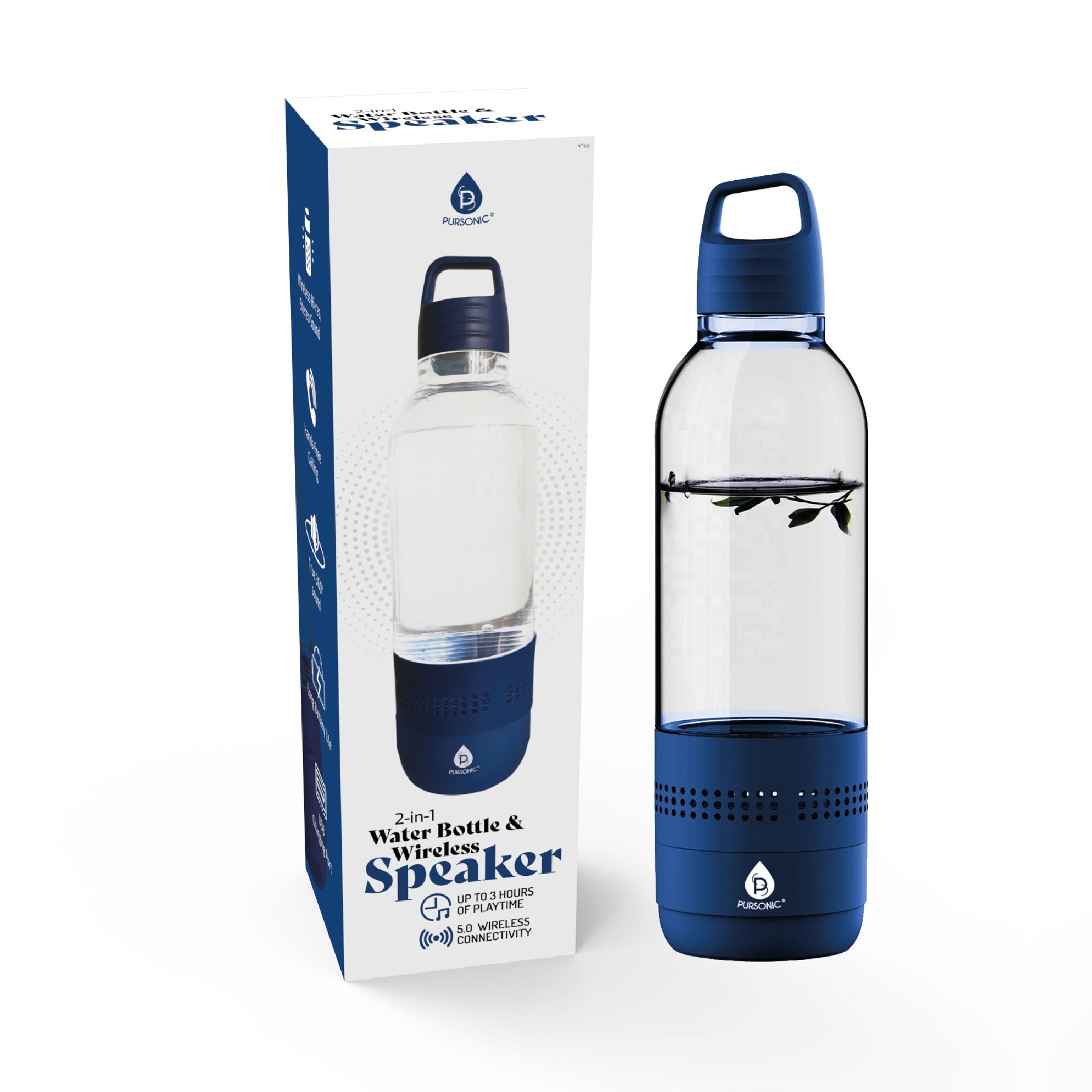 2-in-1 Water Bottle with Built-In Wireless Speaker