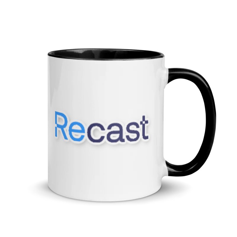 White Ceramic Mug with Color Inside