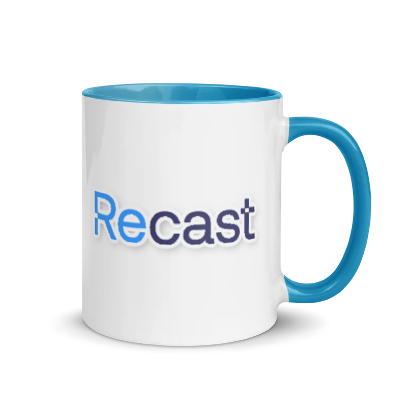 White Ceramic Mug with Color Inside